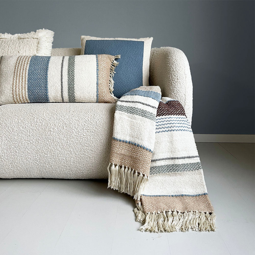 Malagoon cushion Poster - fog blue - 50x50cm 100% organic cotton
