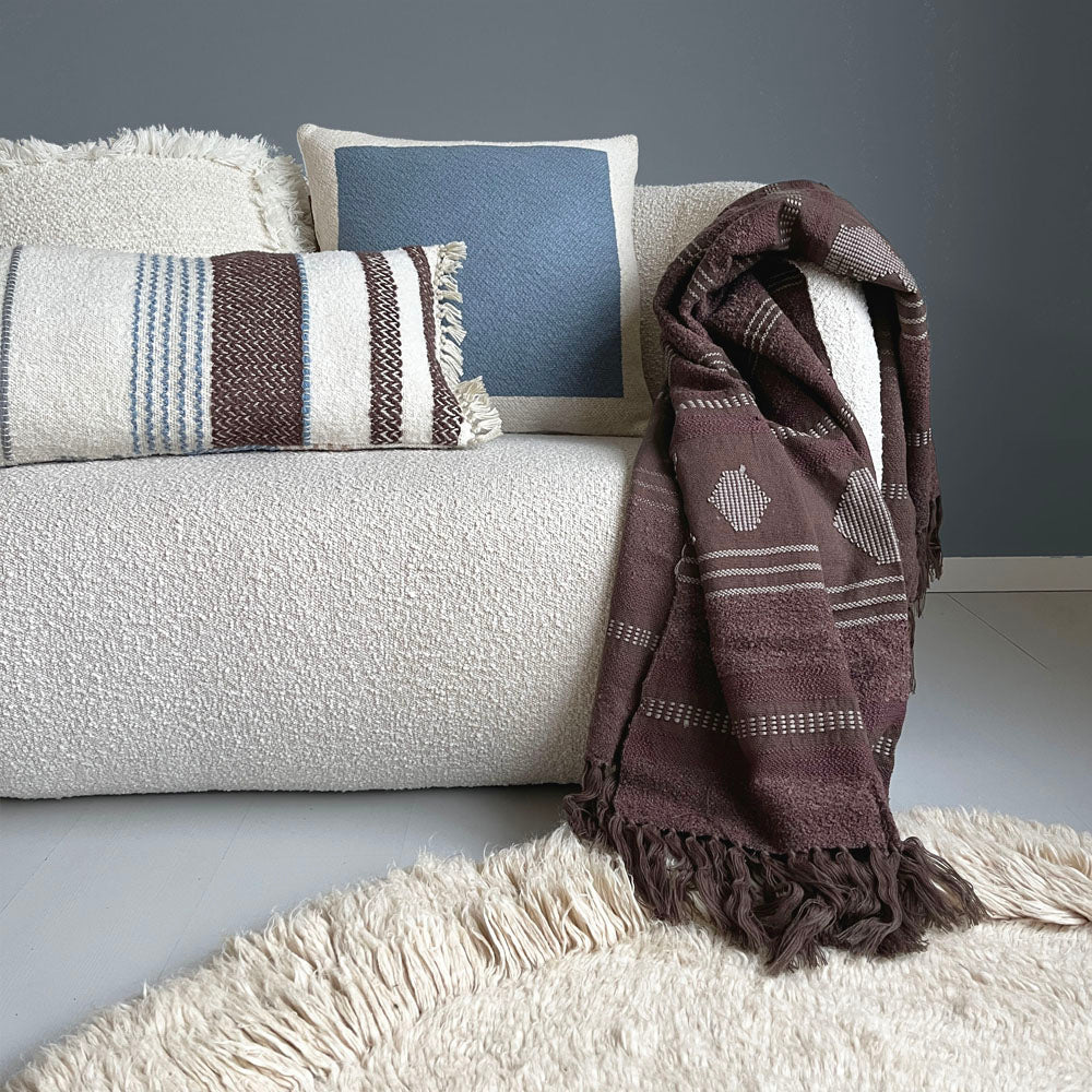 Malagoon cushion Poster - fog blue - 50x50cm 100% organic cotton