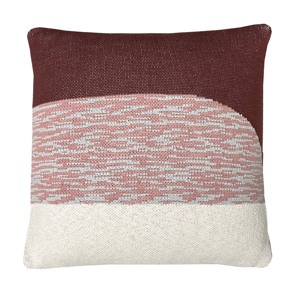 Malagoon cushion Sunset - rust brown - 50x50cm 100% organic cotton