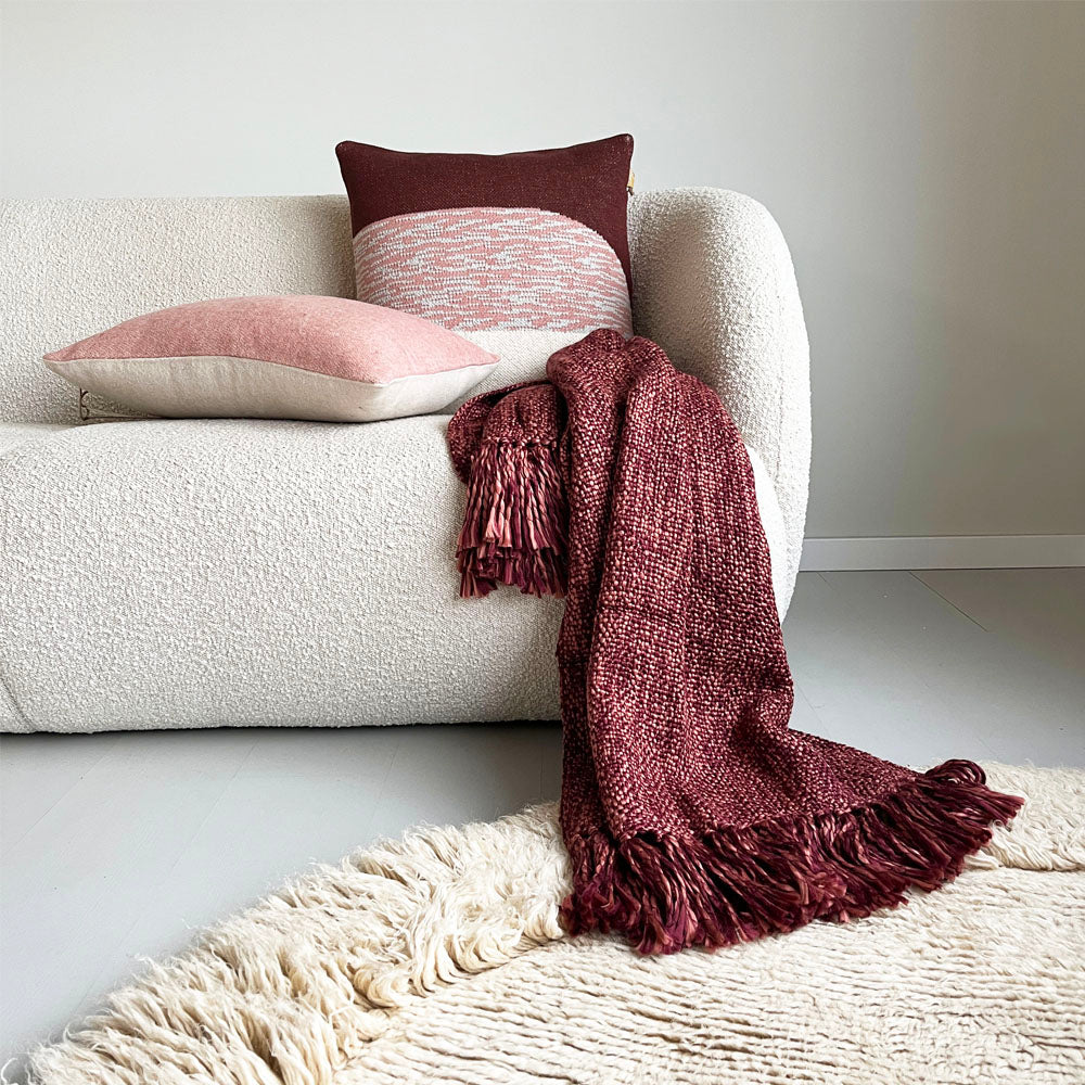 Malagoon cushion Sunset - rust brown - 50x50cm 100% organic cotton