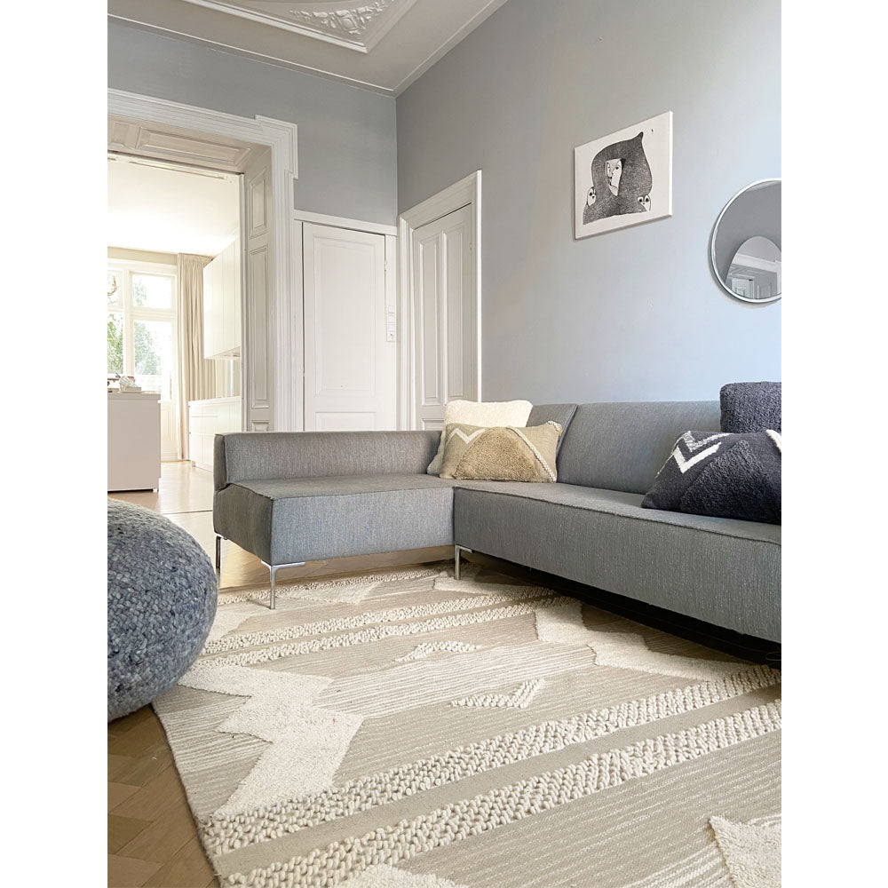Malagoon rug Treasure - ivory white - 160x260cm 100% wool