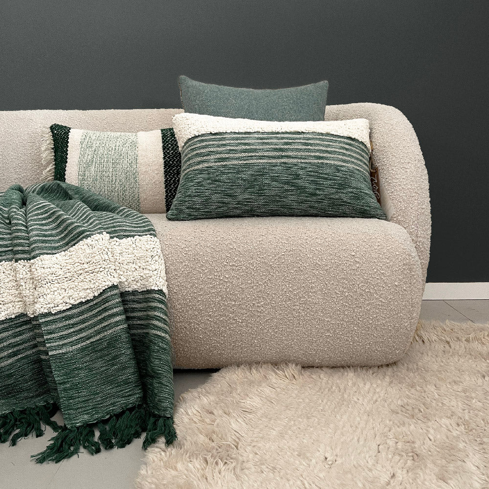 Malagoon Tribal throw - green melange - 125x150cm