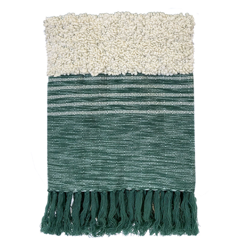 Malagoon Tribal throw - green melange - 125x150cm