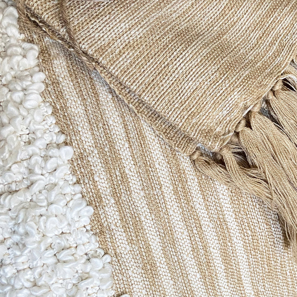 Malagoon Tribal throw - off-white/beige mélange - 125x150cm