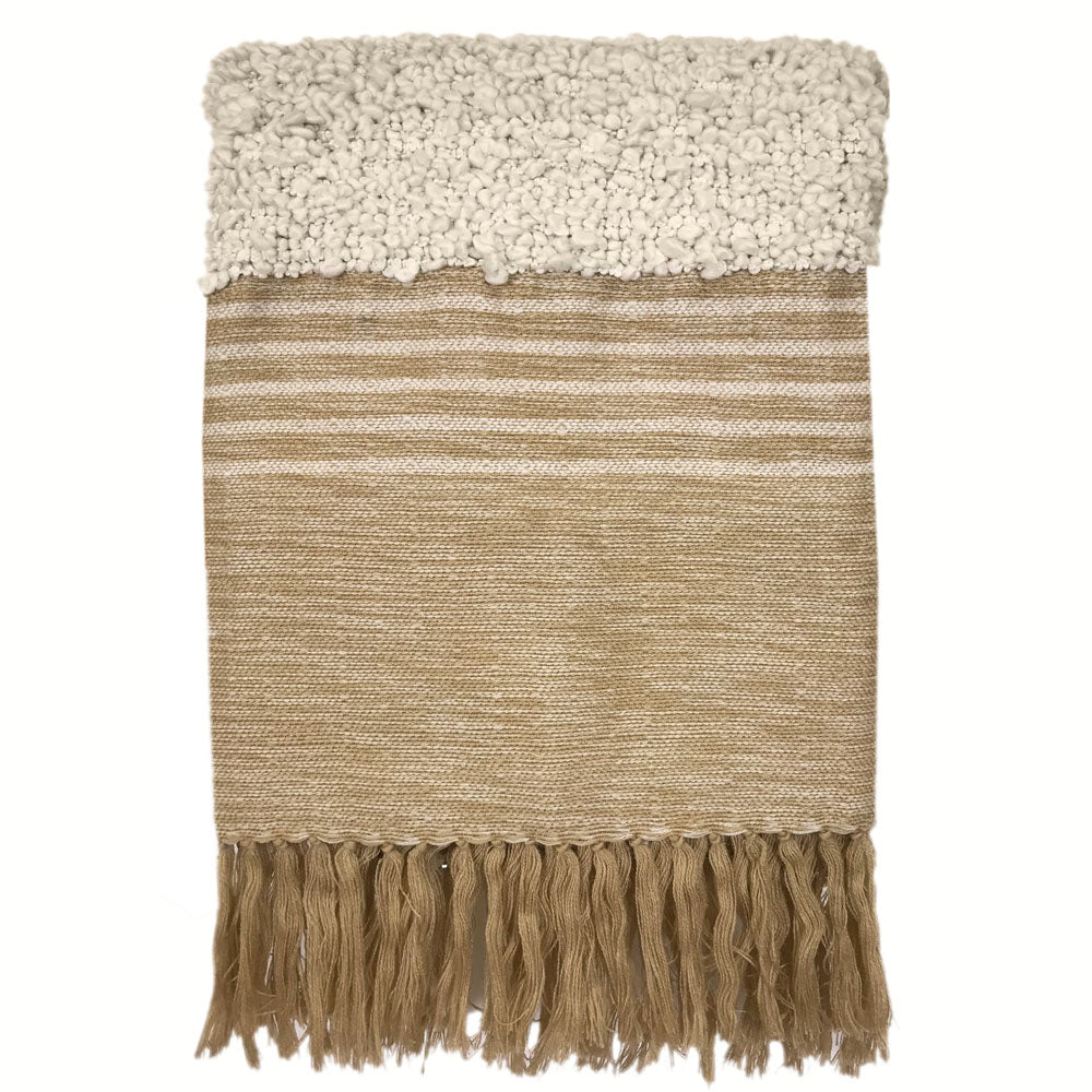 Malagoon Tribal throw - off-white/beige mélange - 125x150cm