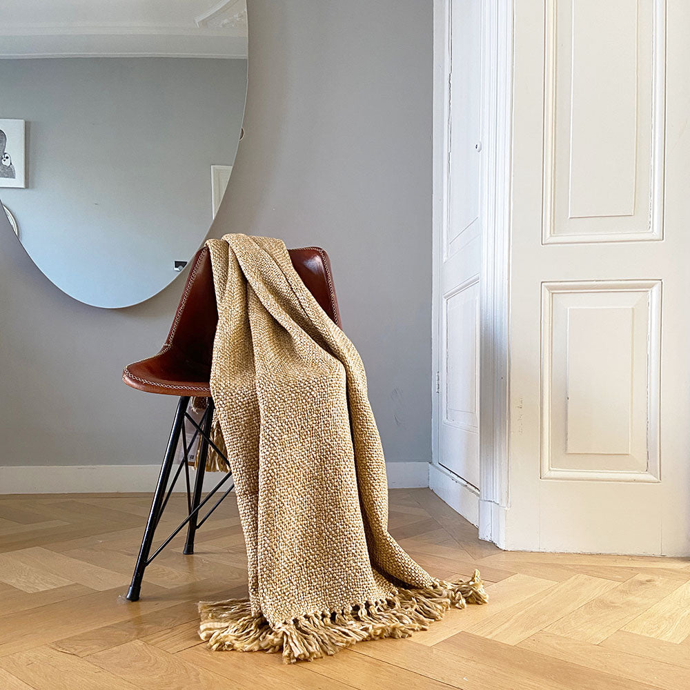 Malagoon throw Marble - vintage yellow - 125x150cm