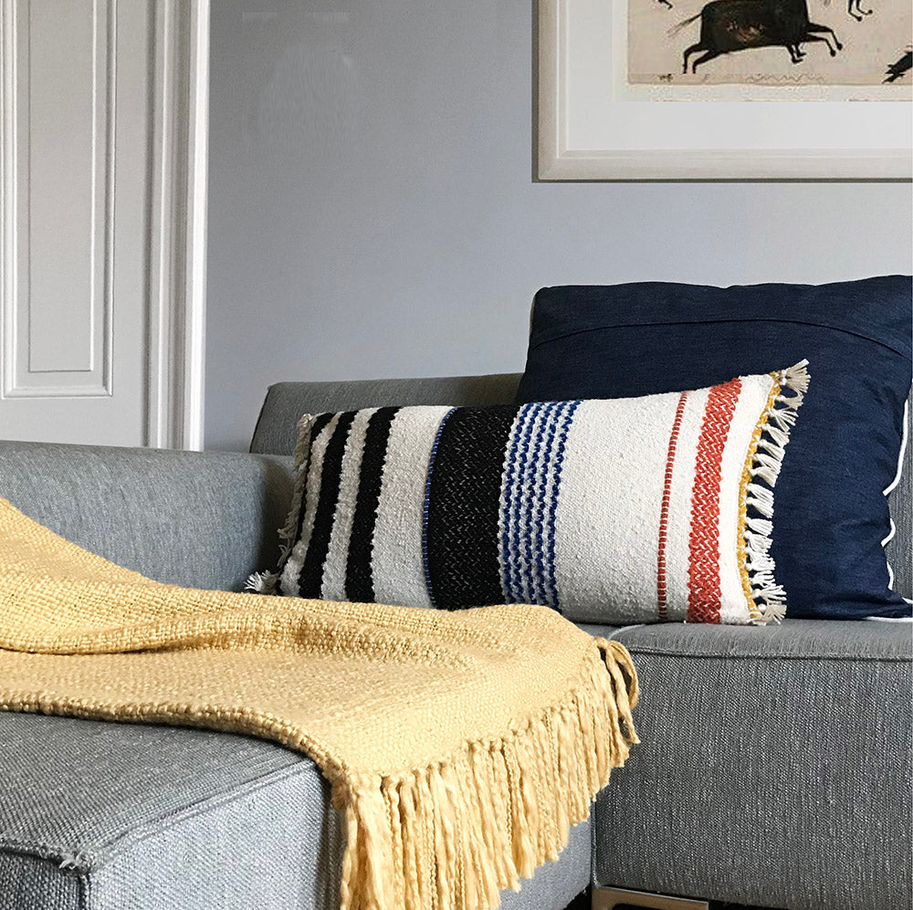 Malagoon Vintage throw - yellow - 125x150cm