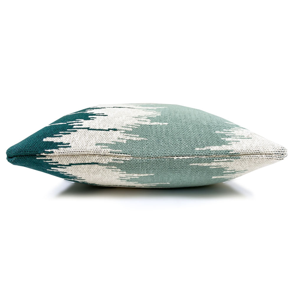 Malagoon Wave cushion - green - 50x50cm 100% organic cotton