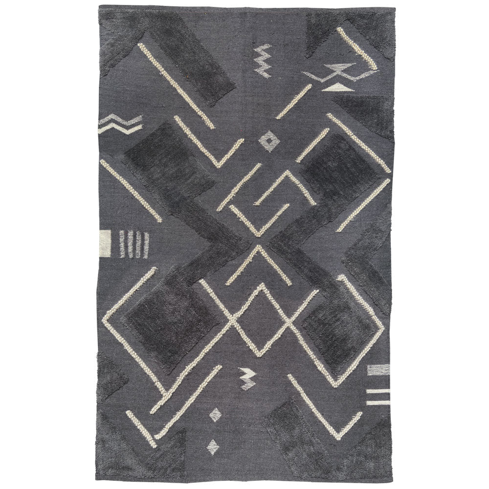 Malagoon Wonder rug - anthracite grey - 160x260cm 100% wool
