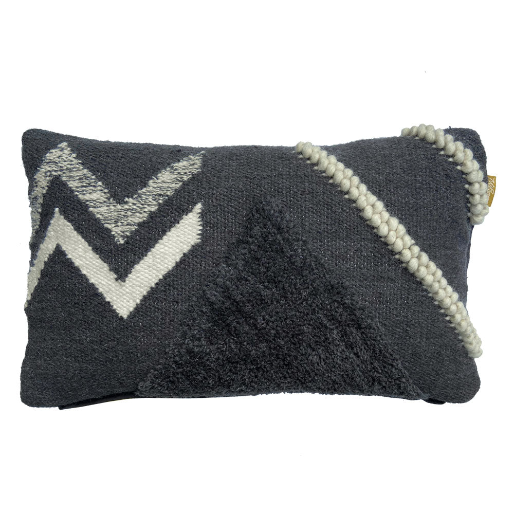 Malagoon Wonder cushion - cozy grey - 35x60cm 100% wool